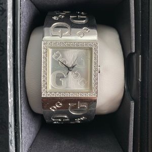 Silver Guess Cuff Watch